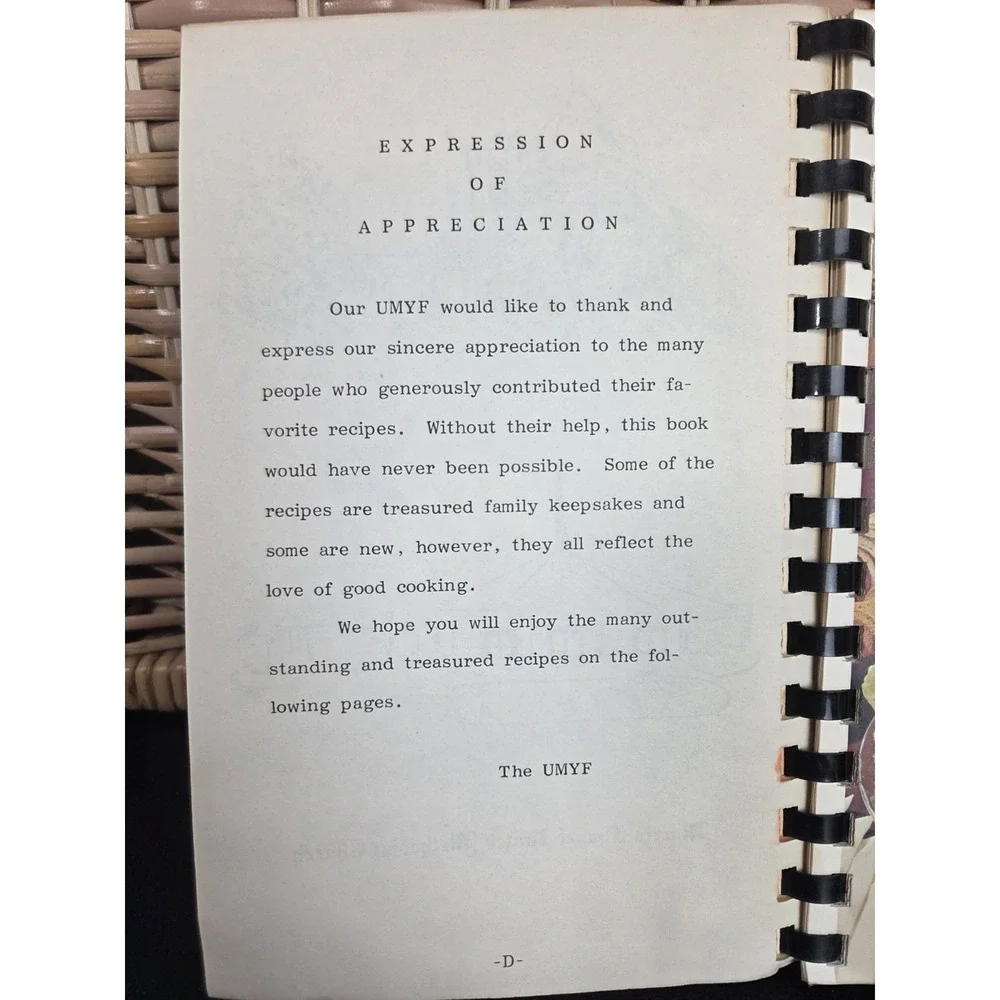 Morris Chapel United Methodist Church Cookbook Walkertown NC 1978 North Carolina